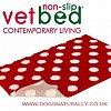 Contemporary Living Red with White Polka Dots Non Slip Vetbed